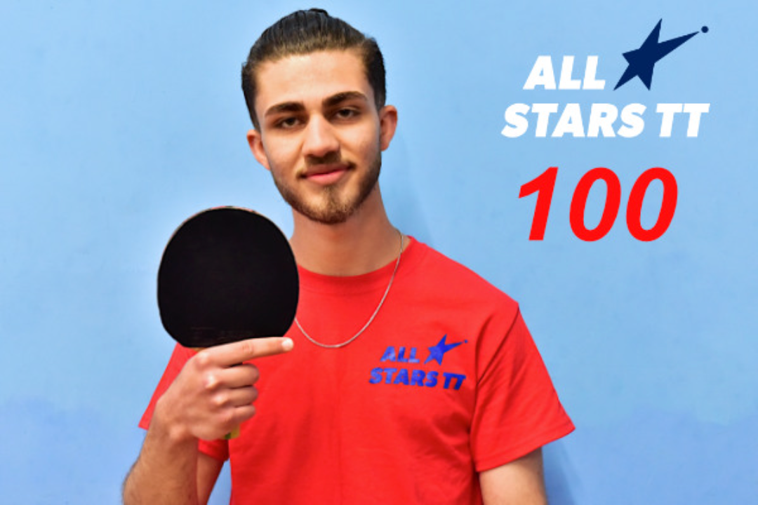 AllStars TT Milestone 100 T-Shirt. Log your matches on the App to claim your free T-shirt!