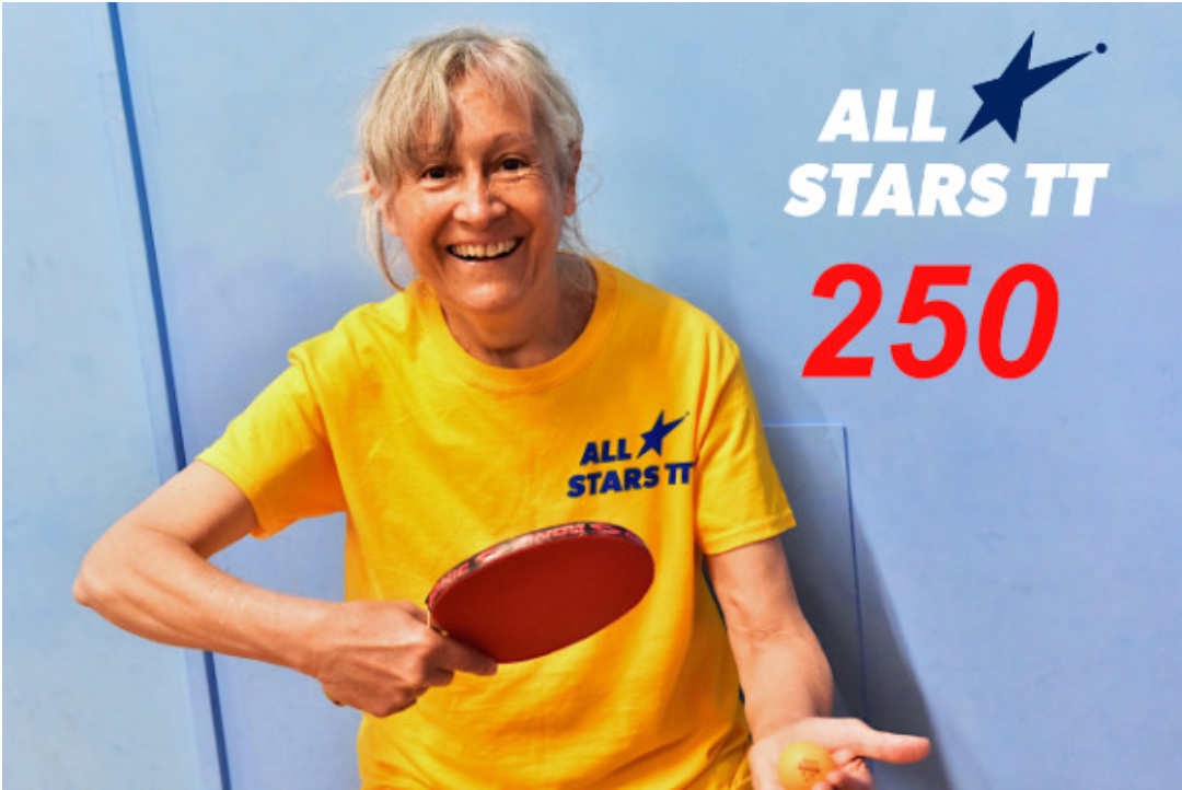 AllStars TT Milestone 250 T-Shirt. Log your matches on the App to claim your free T-shirt!